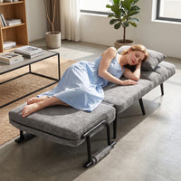 3-in-1 Foldable Sleeper Chair with Sleeping Function, 186 x 60 cm Sleeper Chair with 5-Level Adjustable Backrest (10)