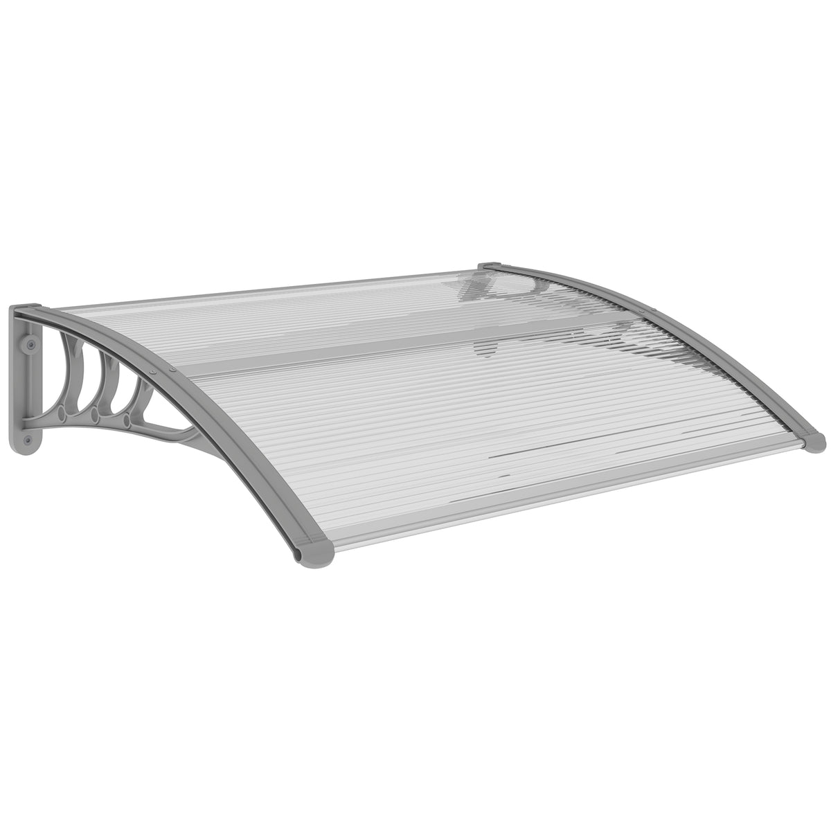 Canopy, front door canopy, roofing for entrances and windows, 100L x 75W x 23H cm, silver