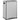 Trash can, waste bin with lid and foot pedal, stainless steel, 2x 20-liter compartments, silver