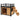 Dog house with roof terrace, weatherproof, wood, 121x77x78cm, black/yellow