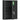 Wall-mounted medicine cabinet with lock, 3-tier steel wall cabinet, 40 x 15 x 53.5 cm, black