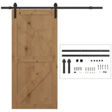 Sliding door track kit, up to 90 kg, carbon steel, 200 cm, black, tools included