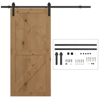 Sliding door track kit, up to 90 kg, carbon steel, 200 cm, black, tools included