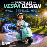 Electric Motorcycle for Kids Mini Vespa GTS 6V Electric Motorbike with Lithium Battery Ergonomic Seat Backrest (4)