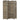 Room divider, 4-panel foldable partition, woven pattern, pine wood, washed black