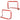 Soccer goal set, 2 foldable mini goals, metal frame, incl. tools, 90 x 36 x 60 cm, red