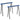 Set of 2 sturdy, foldable metal sawhorses for carpentry work and DIY projects, blue and black