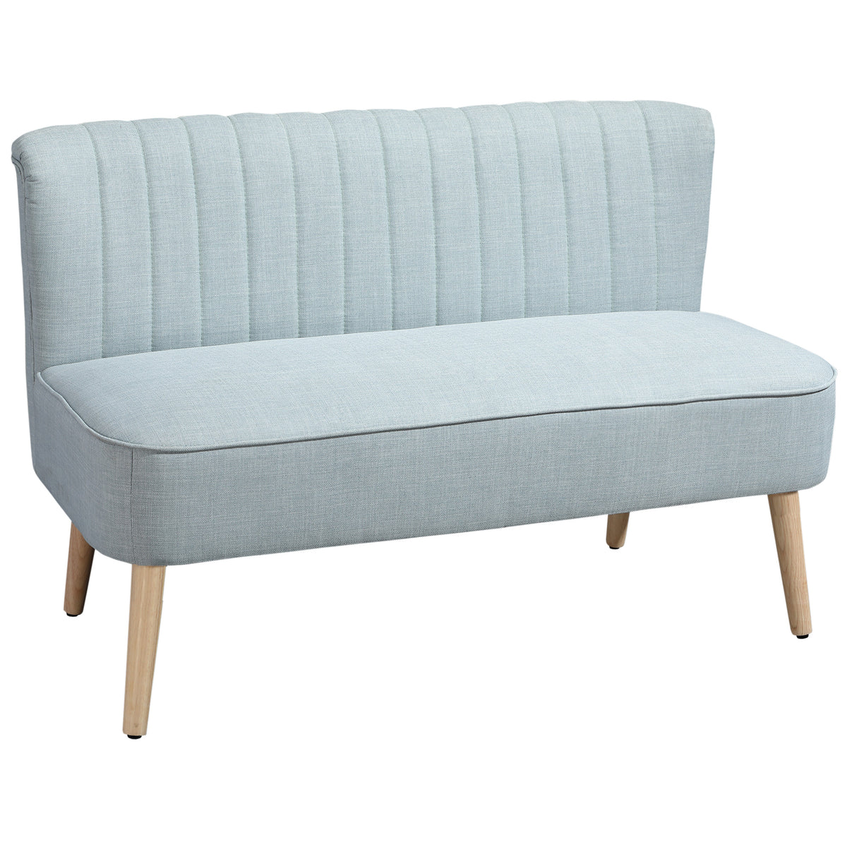 2-seater sofa, soft upholstery, easy-care cover, up to 220 kg, 117 x 56.5 x 77 cm, light green