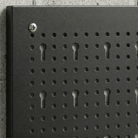 Storage system wall shelf 60 x 160 cm, 38-piece bin shelving unit with hooks, shelves, and storage bins, black + (8)