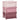 Storage boxes for children, 3 drawers, rounded edges, elevated design, 37x37x56.5 cm, pink
