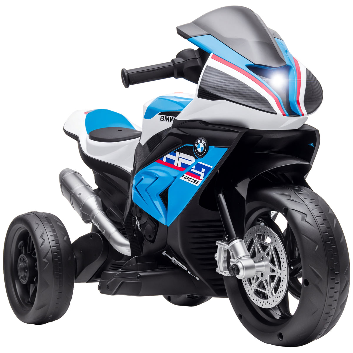 Kids' motorcycle, electric motorcycle, headlights, 3 music modes, for children 1.5-5 years old, blue, 82.5 x 42