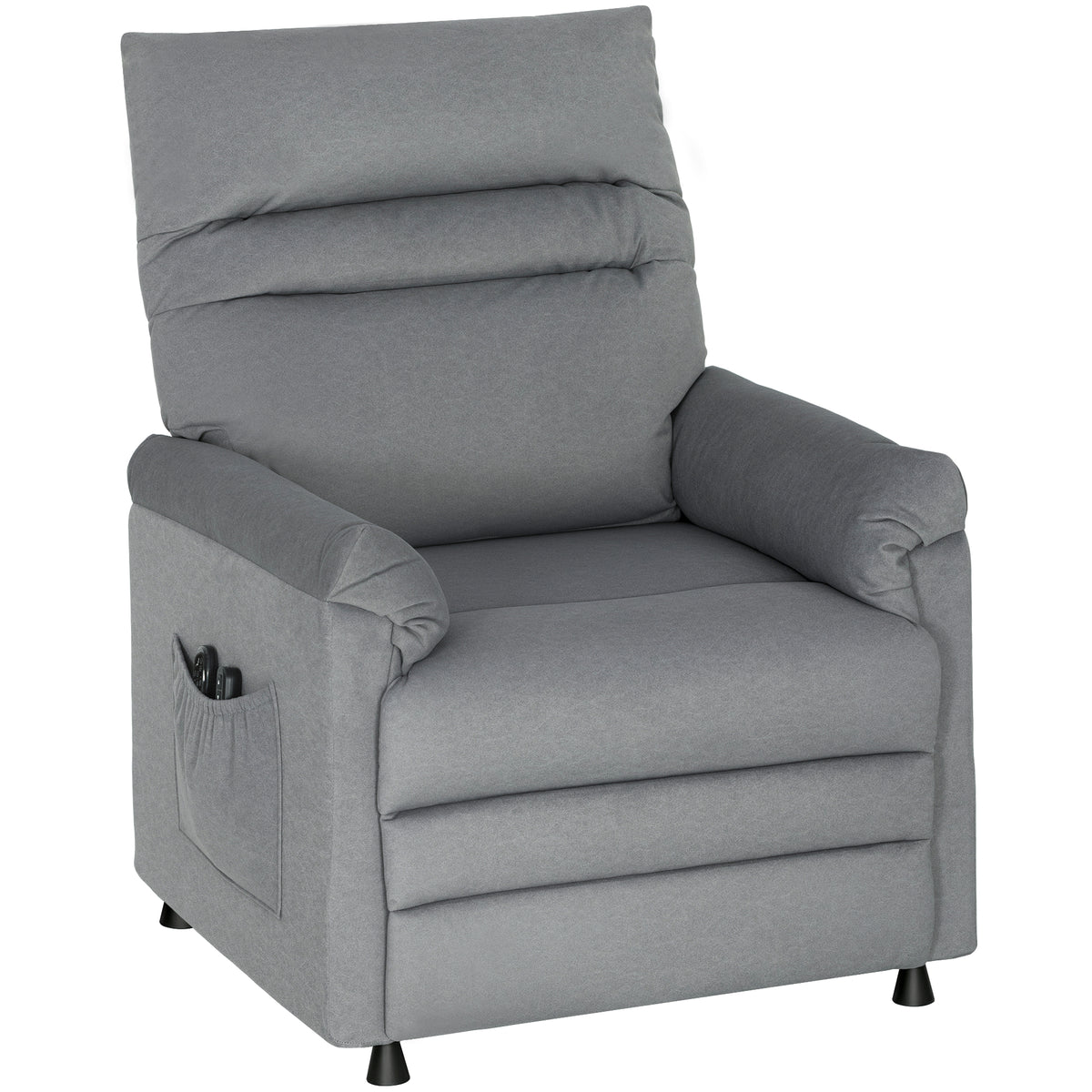 Recliner chair, TV armchair with reclining function, lumbar heating, 2 remote controls, USB port, quiet motor