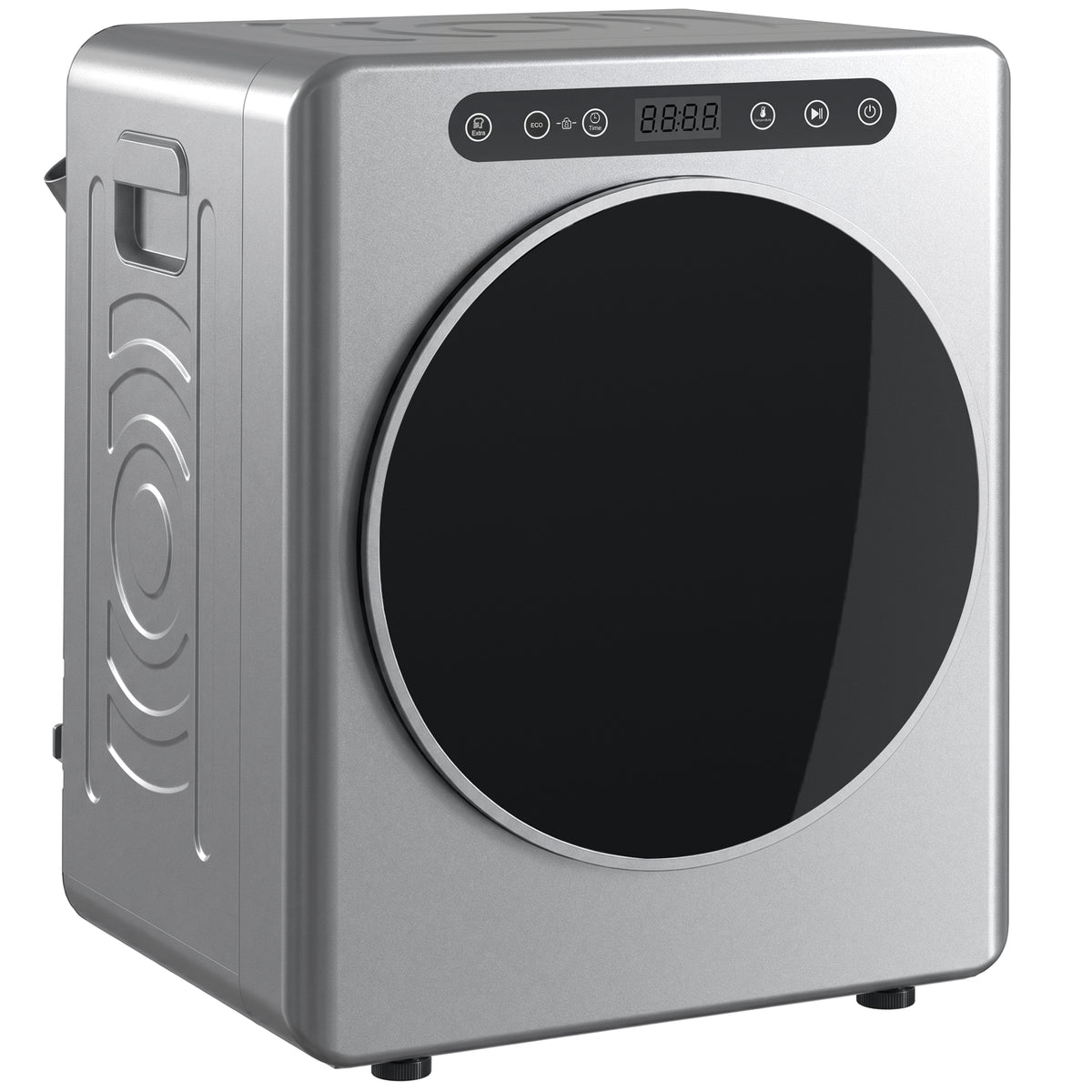 5kg Vented Tumble Dryer, 1000W Compact Freestanding Front-Loading Clothes Dryer with Stainless Steel Drum, Timer