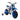 Kids' motorcycle, electric motorcycle, 45 min ride time, with training wheels, from 3 years, blue+white, 106.5 x