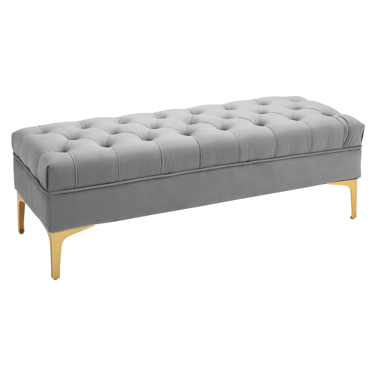 Bench bed bench shoe bench with raised legs bedroom velvet light grey
