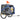 2-in-1 pet trailer bicycle trailer up to 20kg foldable rain cover safety flag reflectors steel grey+blue 130 x