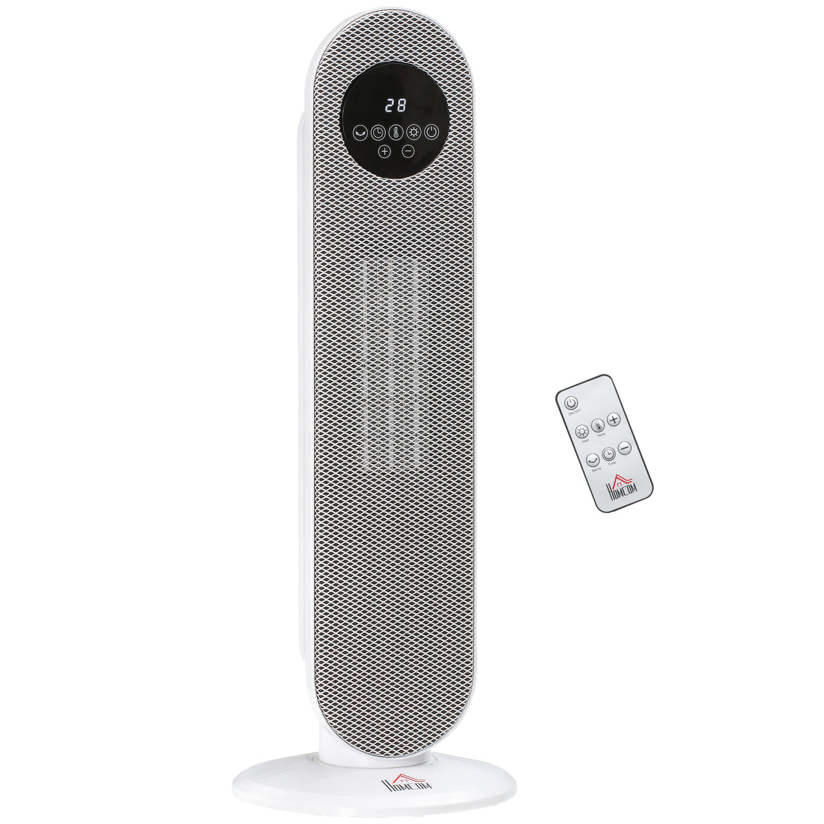 2000W Fan Heater, PTC Ceramic Electric Heater with Remote Control, Oscillation, 12h Timer