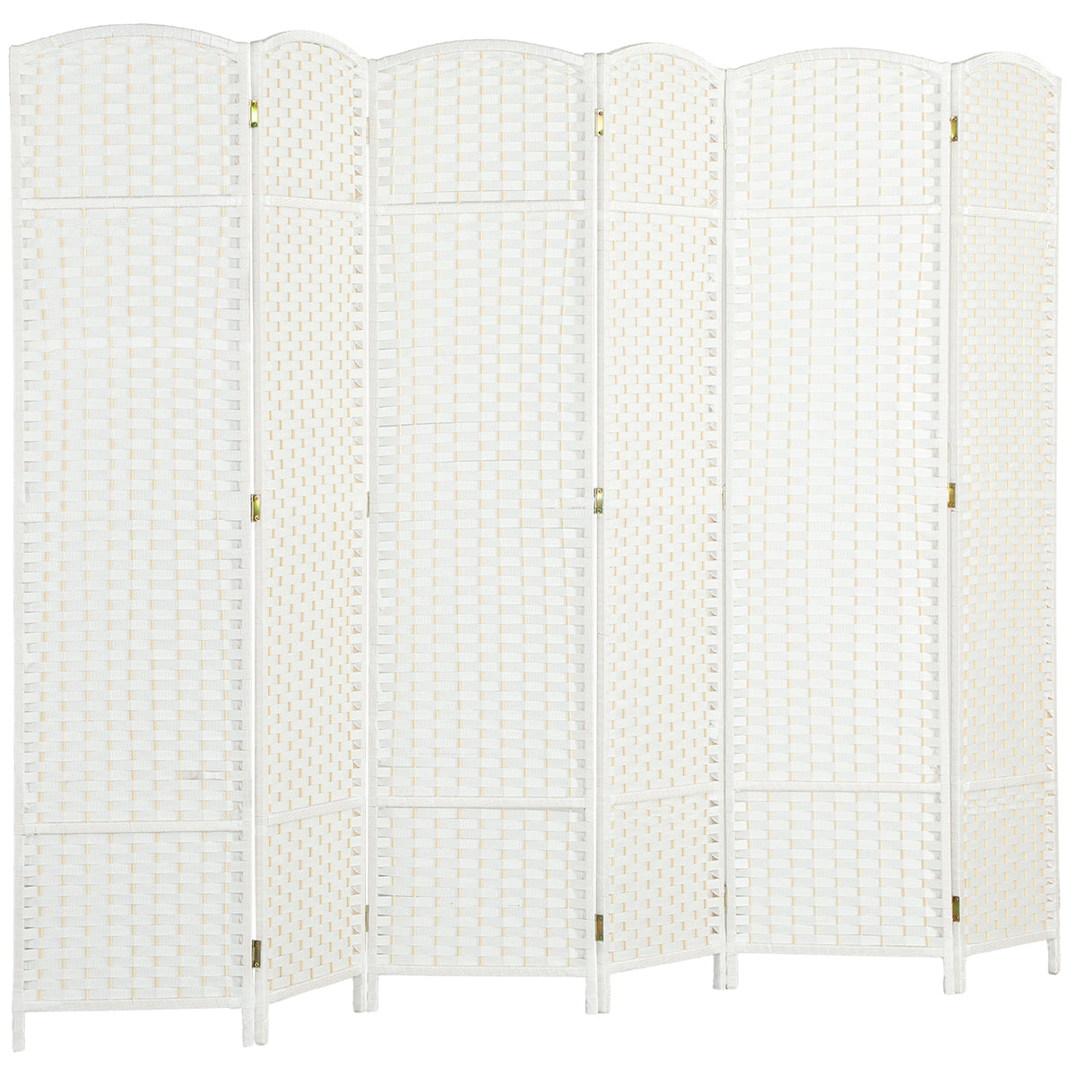 6-panel room divider, foldable privacy screen, privacy screen for living room, bedroom, home office, white