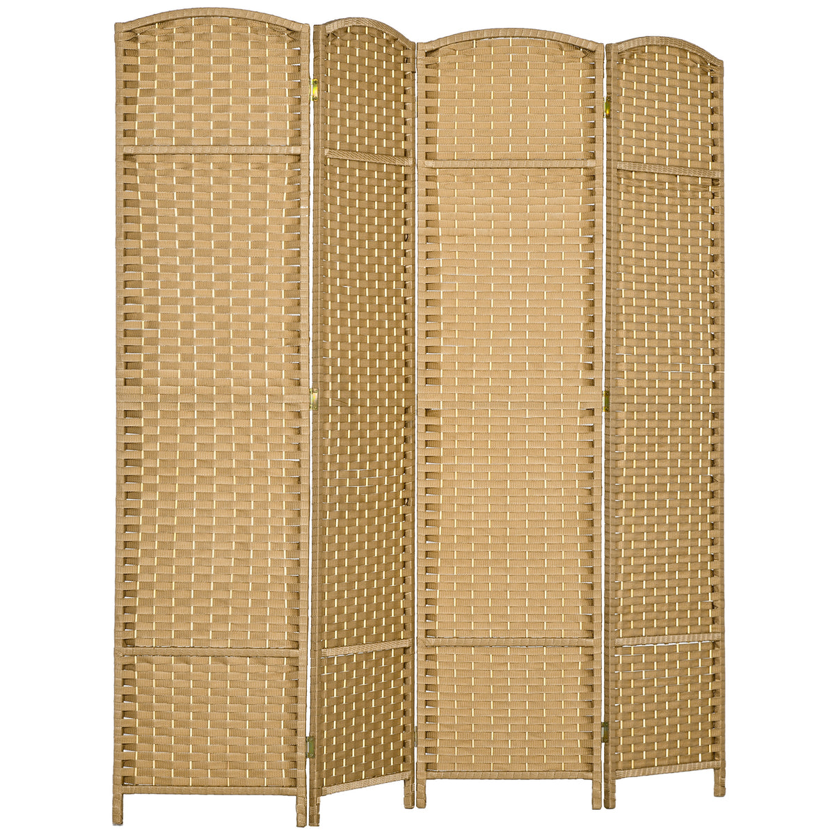 4-panel room divider, foldable privacy screen, privacy wall for living room, bedroom, home office, natural
