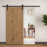 Sliding door track kit, up to 90 kg, carbon steel, 200 cm, black, tools included (2)