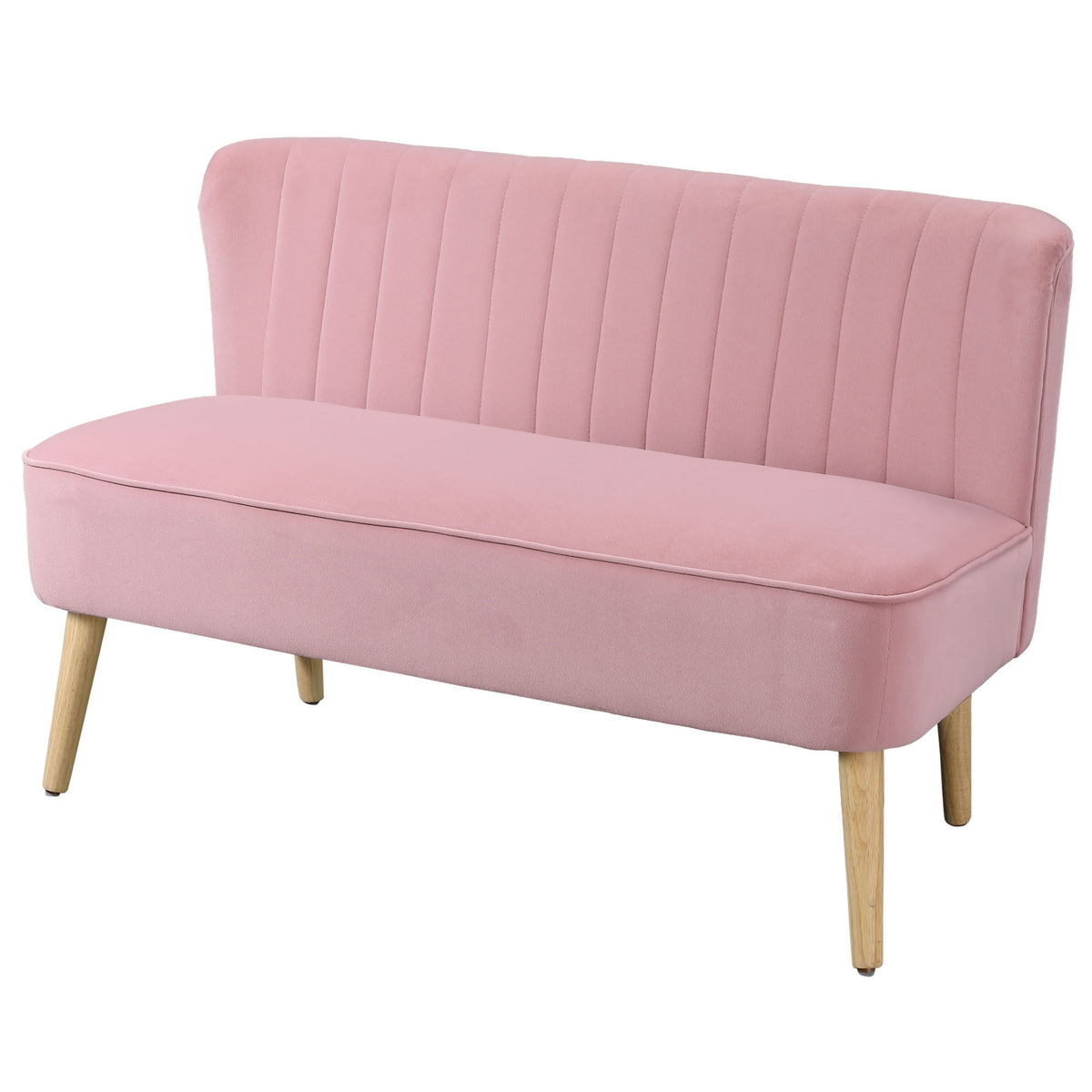2-seater fabric sofa couch upholstered sofa lounge sofa wide pink