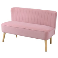 2-seater fabric sofa couch upholstered sofa lounge sofa wide pink