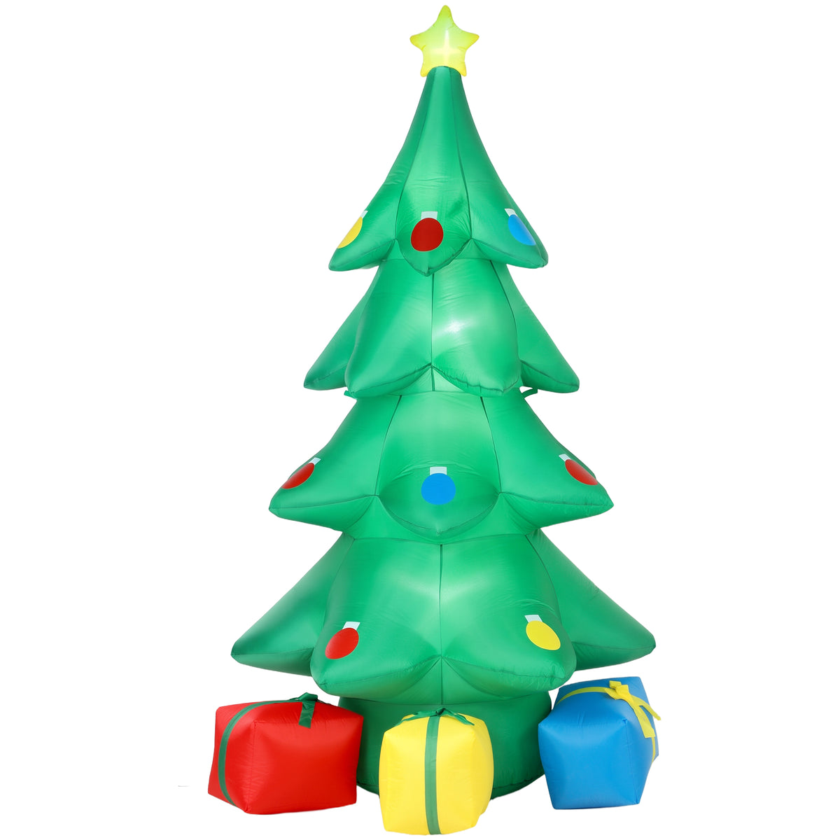Inflatable Christmas tree 300 cm with RGB star LED light, gift boxes, XXL, IP44 waterproof for Christmas parties