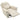 Recliner with reclining and rocking function, TV chair with footrest in cream white