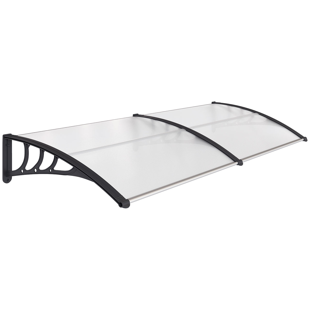 Lean-to canopy for front door 75x195x23 cm roofing 5mm polycarbonate sun protection rain protection for outdoors
