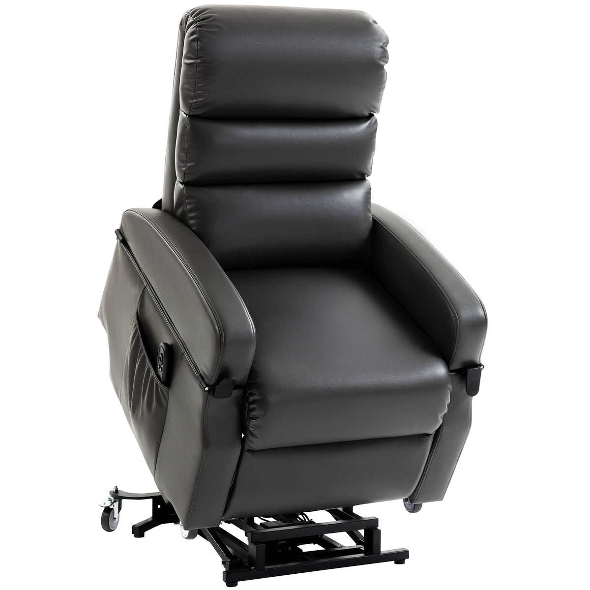Recliner chair with lift assist, electric relaxation chair with remote control, footrest, reclining function
