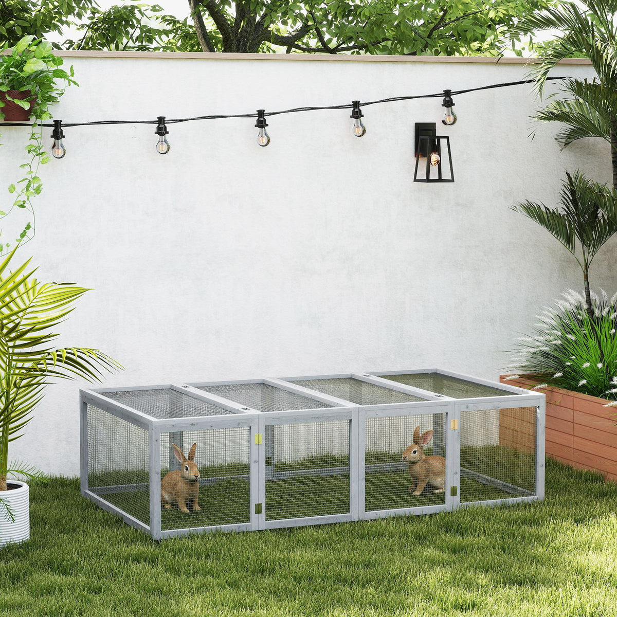 Small animal hutch, small animal enclosure, outdoor enclosure, small animal cage with door, guinea pig hutch (2)
