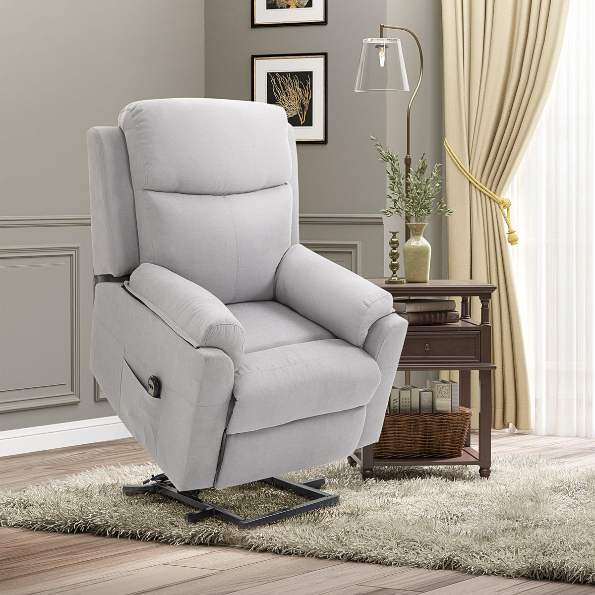 Electric lift chair, armchair with lift assistance for seniors, reclining armchair, TV chair with sleep function (2)