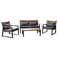 Gartenmöbelset TEXAS mit Sofa Sesseln und Couchtisch GRAU – Produktabbildung 16