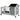 Small animal hutch for dwarf rabbits, guinea pigs, with wheels, 108 x 58 x 73.5 cm, grey