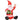 Santa Claus Christmas decoration, 1.2 m, self-inflating, LEDs, incl. blower, red + white