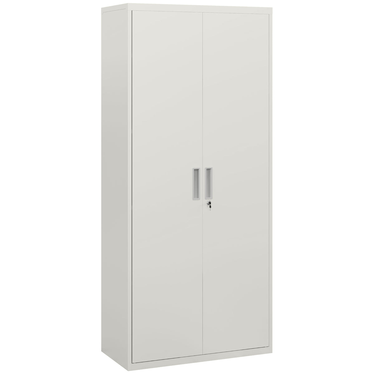 Filing cabinet, office cabinet, 5 shelves, metal, 80W x 40D x 180H cm, white