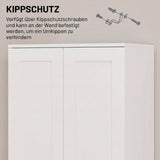 Pantry cabinet 175 cm with storage space, kitchen cabinet with soft-close doors and adjustable shelves, white (7)