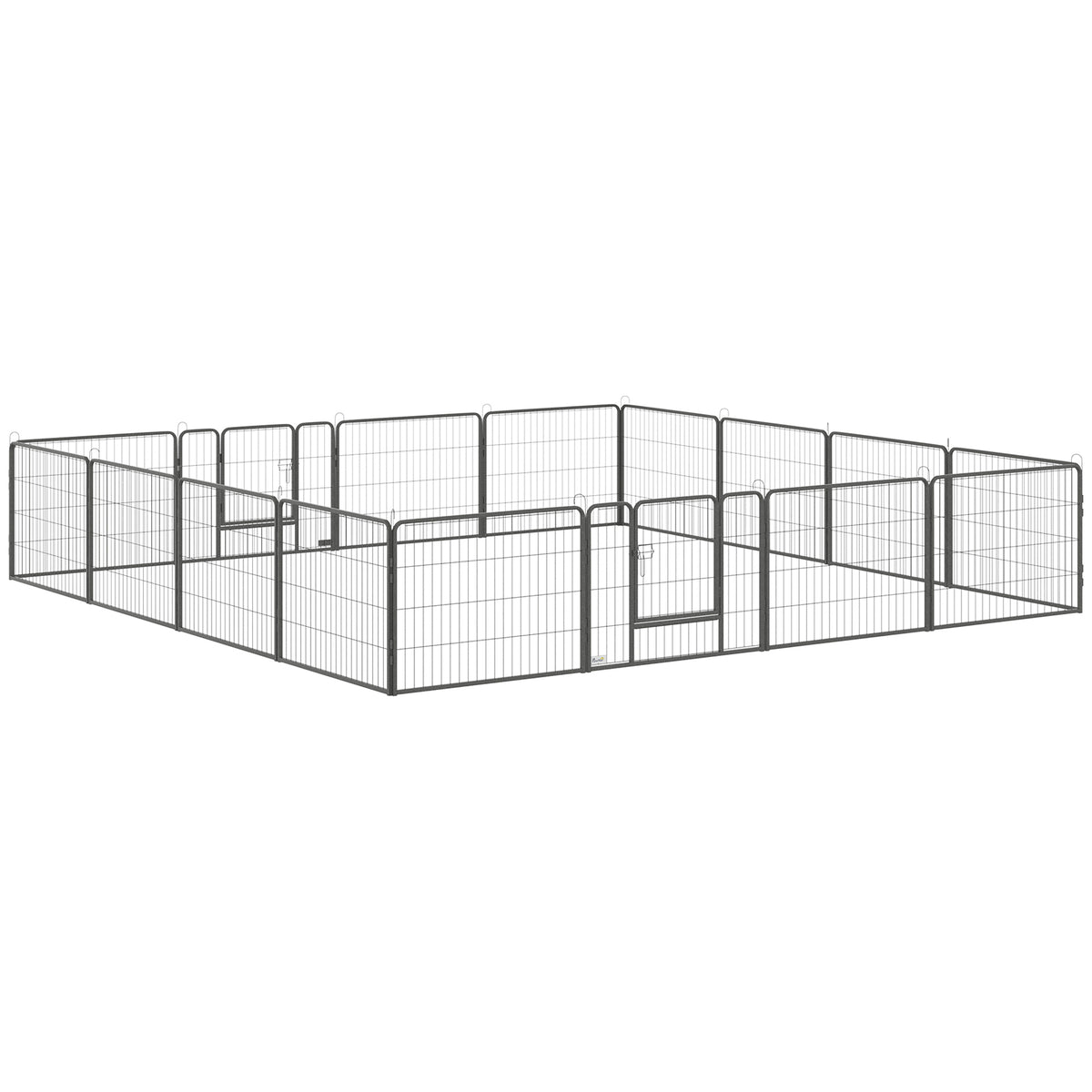16-Piece Puppy Playpen, Puppy Exercise Pen with 16 Grid Panels, Flexible Door, Protective Cover, 60cm High