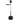 Punching ball with reflex bar, height-adjustable 160-205 cm, fillable base, incl. air pump, black