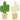 2-piece set of scratching posts, cactus design for wall mounting, 30 cm x 60 cm, oak+white+green