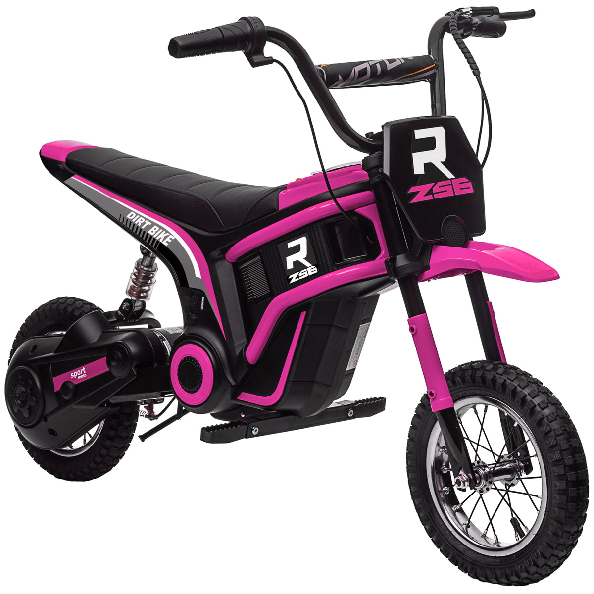 Electric motorcycle for kids, 24V children's motorcycle with horn, lights, twist-grip throttle, 8-16 km/h, 8-12