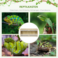 Terrarium for reptiles/amphibians, sliding glass doors, ventilation grills, 120x50x50cm (4)