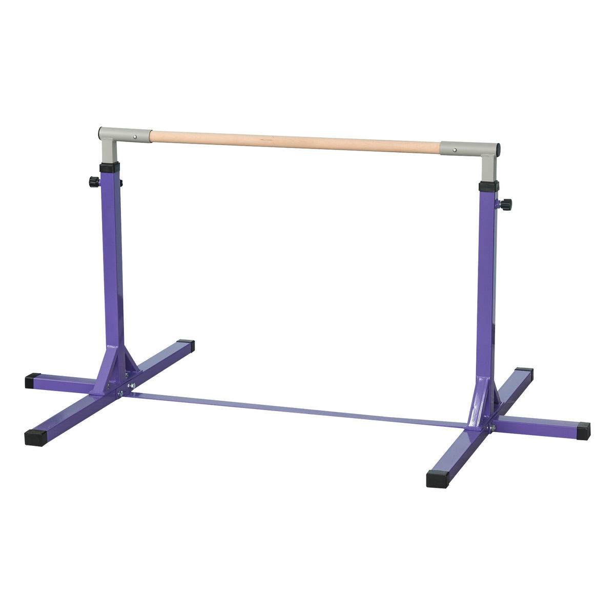 Gymnastic pull-up bar, horizontal bar, 13-level height adjustable, load capacity up to 75 kg, steel, beech wood
