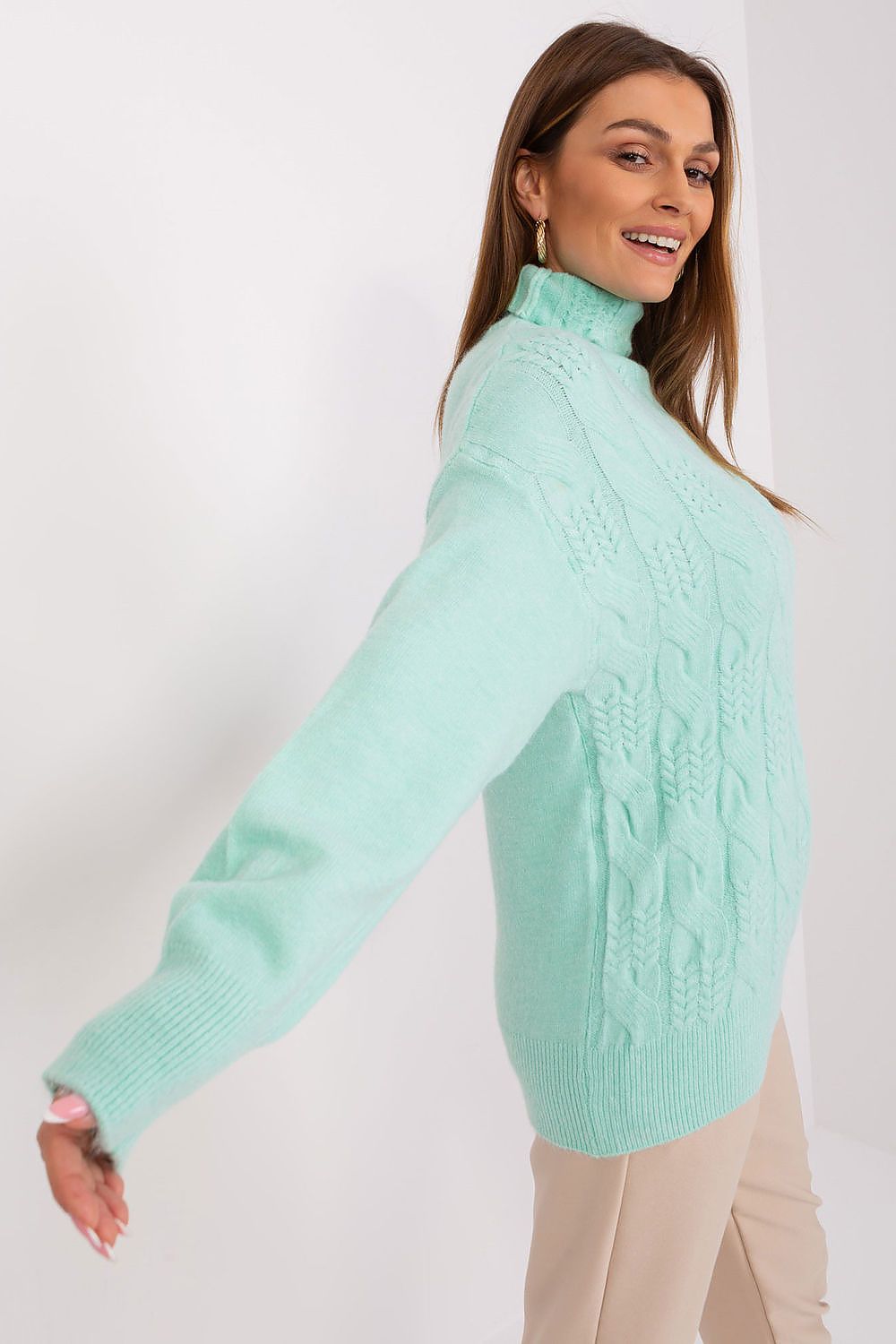  Rollkragenpullover model 208314 Wool Fashion Italia 