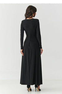  Langes Kleid model 220464 Makadamia 