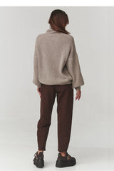  Rollkragenpullover model 220795 Makadamia 