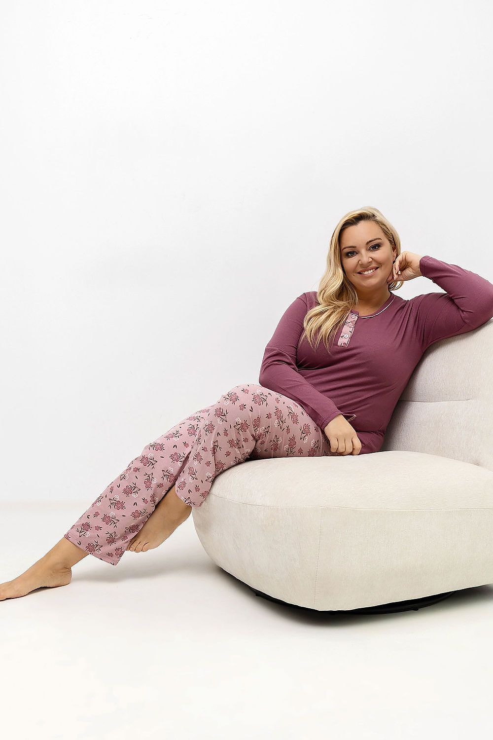  Übergrößen-Pyjama model 221191 Forever Pink 