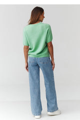  Kurzarm Pullover model 224078 Makadamia 