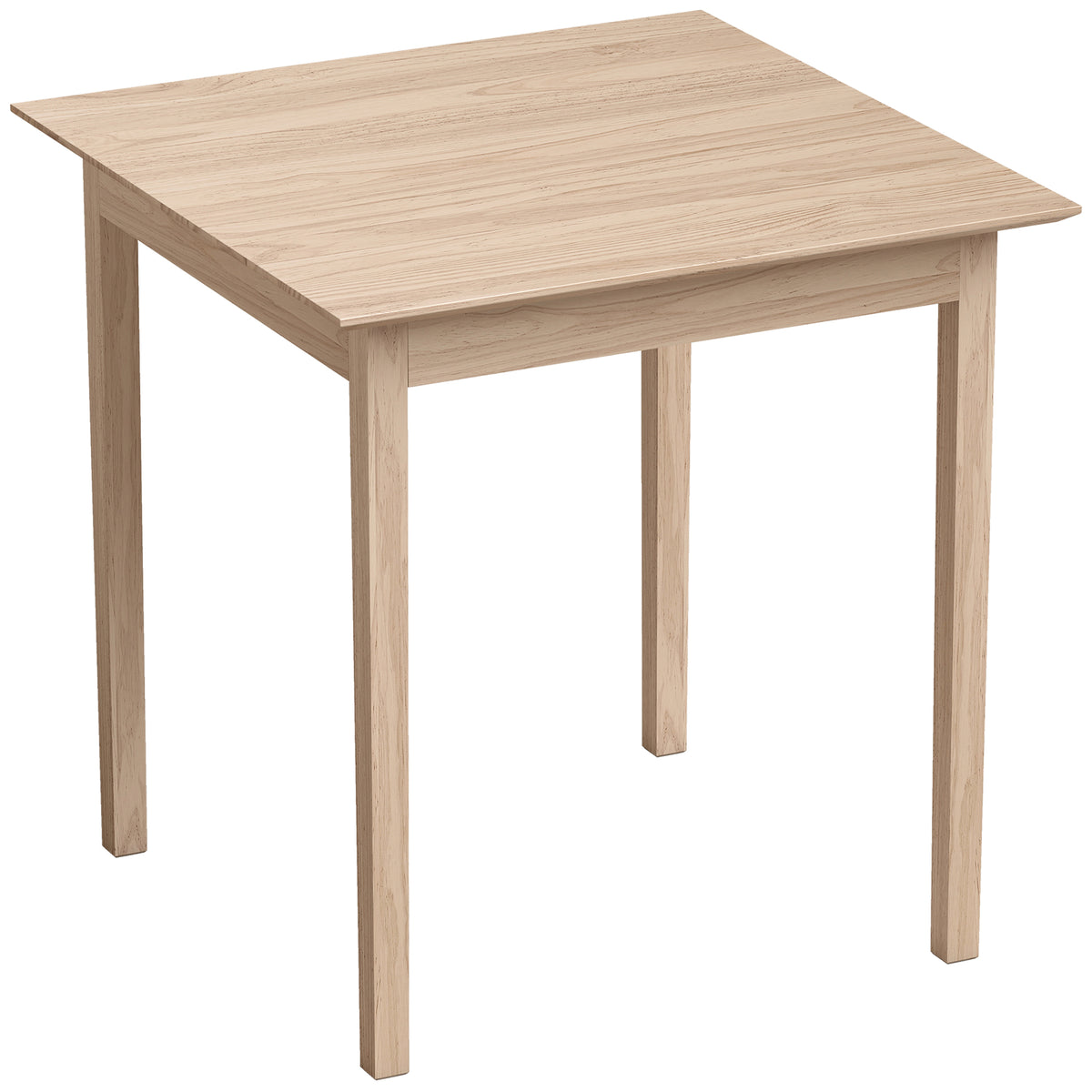 Kitchen table, dining table, square table, modern design, 75 cm x 75 cm x 76 cm, natural wood