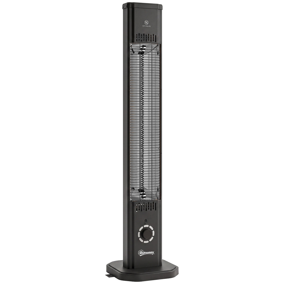 Infrared Heater 2000W Carbon Fiber Standing Heater with Remote Control 8 Heat Settings Protective Cover Timer